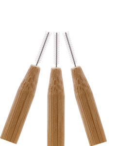 Logotipo personalizado Eco-Friendly Home Dental <span class=keywords><strong>Interproximal</strong></span> I Shape Bambú Interdental <span class=keywords><strong>Cepillo</strong></span> de <span class=keywords><strong>dientes</strong></span> suave Ortodoncia Antibacteriano - Product Image 2