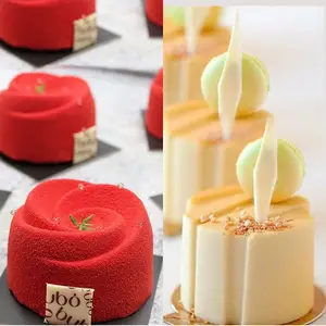 2 In 1 Rose Geometric Cylinder Mousse Cake Mold Cyclone Spiral Dessert Food Grade Silicone Mold Baking B7-90