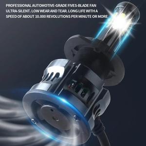 ไฟหน้า LED 8 ด้าน 360 องศา พร้อมไฟสูง/ต่ำ ชิป Cob กำลังไฟ 50W แสงสีฟ้าสามสี สำหรับรถยนต์-H4 H3 H7 H11 9005 9006 - Product Image 2