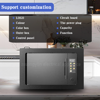2025 Air Fry & Four à micro-ondes avec écran tactile numérique 20l Hot Microwave & Air Fry Four sans huile Black Air Fryer Four