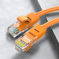 Câble Ethernet Cat6 extérieur RJ45 UTP vert de 0,10 cm x 0,5 m avec lumière de traçage, cordon de raccordement réseau de 3 m