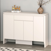 Meuble à chaussures sur mesure avec porte dissimulée, hauteur et largeur personnalisables, en contreplaqué et MDF anti-déformation, pour entrée et couloir