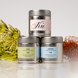 RTS Gıda Sınıfı Premium Japon Matcha Yeşil Çay Tozu 30g/40g/50g Teneke Ambalaj Toptan 60x60/60x68mm - Product Image 1