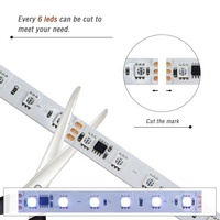 Bande LED RGBIC WS2811 12MM SMD5050 24V DC, adressable, multicolore, 5M/Rouleau, 60 LED, 10 Pixels/M pour projet DIY de poursuite de couleurs