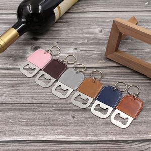 Porte-clés en cuir PU personnalisé avec ouvre-bouteille, idéal pour les mariages, les fêtes, les bars, les festivals, les cadeaux DIY - Product Image 6