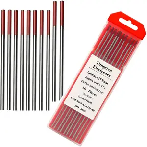TIG Welding Tungsten Electrode 2% Thoriated 1/16'' * 7" (Red,WT20) 10-pack