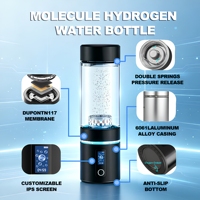 Bouteille d'eau riche en hydrogène haute capacité 400 ml à double compartiment pour le camping, le sport, le bureau, sans BPA ni BPS, en Tritan, 4500 mAh, personnalisable