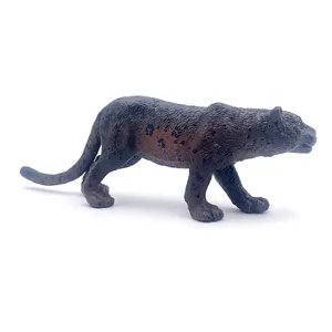Mainan figur binatang plastik PVC kualitas tinggi realistis binatang ramah lingkungan hewan kecil jalan-jalan panther