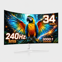 Moniteur incurvé grand écran 4K 240 Hz pas cher, moniteur PC large écran pour jeux, 34 pouces, 4K 240 Hz, moniteur LED, écran LCD pour jeux