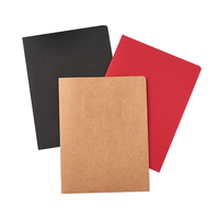 Carpeta de Papel Kraft con logotipo personalizado A4, carpeta de tarjetas gruesas con 2 bolsillos