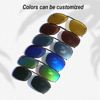 Lunettes de soleil rétro à clipser personnalisables en gros, unisexe, verres polarisés UV400, métal léger et durable, confortables, TAC