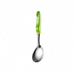 Cuillères longues en acier inoxydable en gros, spatule métallique, cuillère de cuisine tubulaire avec manche en plastique, ustensiles de cuisine, ensemble de cuisson - Product Image 1