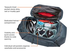 Free sample Waterproof Bike <b>Backpack</b> With <b>Roll</b> <b>Top</b> | Cycling Bag With Helmet Holder & USB Port Computer <b>Laptop</b> Bag - Product Image 6