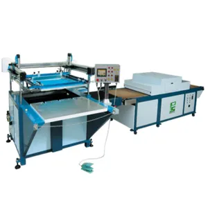 PSAM6090 mesin cetak layar permukaan datar, mesin cetak 2280x2310x1500mm cocok dengan Oven UV / IR