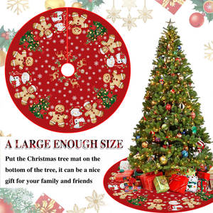 Falda para Árbol <span class=keywords><strong>de</strong></span> <span class=keywords><strong>Navidad</strong></span> Personalizada <span class=keywords><strong>de</strong></span> <span class=keywords><strong>Amazon</strong></span> Farmhouse con Diseño <span class=keywords><strong>de</strong></span> Pan <span class=keywords><strong>de</strong></span> Jengibre, Copos <span class=keywords><strong>de</strong></span> Nieve y Muñeco <span class=keywords><strong>de</strong></span> Nieve, Decoración Navideña para Interiores del Hogar - Product Image 5