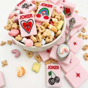 Tuiles <span class=keywords><strong>de</strong></span> Mahjong Rose Marshmallow Personnalisées, Breloques Porte-Bonheur, Luxe Moderne, Acrylique Sculpté Double Face, Idéal pour les Réunions entre Amis, Vente au Détail et en Gros - Product Image 3
