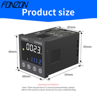 新款Dh48s-1z/2z/2zh数字循环定时器继电器AC220V AC/DC24V DC12V可编程精密延时继电器0.01s-99990h带底座