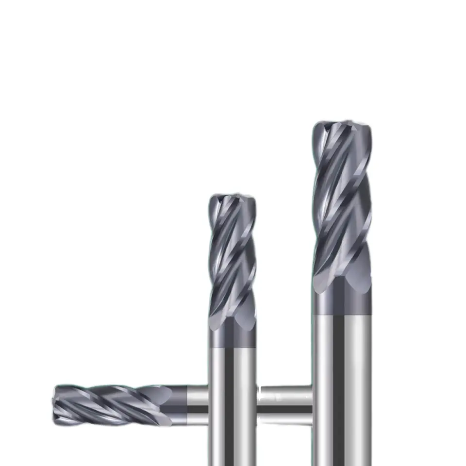 BKS produces strong adaptability 4-flute corner radius end mill for CNC equipment