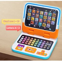 Tablette portable 2-en-1 alimentée par batterie, jouet éducatif de lecture en anglais pour enfants avec apprentissage de l'alphabet et de l'orthographe des mots