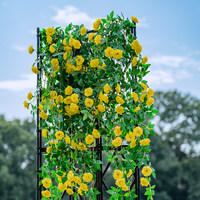 Guirlande de roses artificielles multicolores réalistes, fausses fleurs tombantes pour arche de mariage, décoration murale de porche, jardin, remise de diplôme