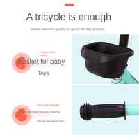 Super Promotion Tricycle Bébé Multi-fonctions Porteur 4 en 1 Vélo 3 Roues pour Enfants avec Roue d'Apprentissage Poussette Jouet pour Tout-petits et Enfants