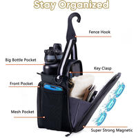 Sac de sport portable en polyester avec fermeture éclair, poche pour téléphone et sangle réglable, idéal pour le sport en extérieur et le fitness, avec porte-bouteille d'eau