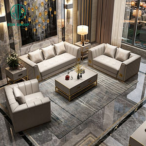 Muebles de negocios de alta gama para sala de estar, sofá de diseñador <span class=keywords><strong>italiano</strong></span>, silla de ocio de lujo, conjunto de sofá de cuero - Product Image 1