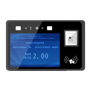 Bzz เครื่องสแกนบาร์โค้ด QR 7.1 Android เครื่องตรวจสอบการชำระเงินบนรถบัส PF818