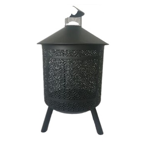 <span class=keywords><strong>Brasero</strong></span> <span class=keywords><strong>vertical</strong></span> GENO de conception cylindrique pour l'extérieur, foyer en métal haute température, autoportant, pour le camping et l'extérieur - Product Image 1