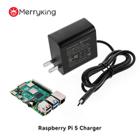 Fuente de Alimentación USB-C PD de 5.1V/5A 27W con Certificación UL para Raspberry Pi 5, para Reducir Advertencias de Bajo Voltaje