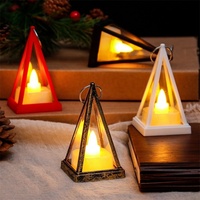 Lanternes décoratives suspendues, petites lanternes avec bougies LED vacillantes, décoration de table de mariage, décoration d'Halloween, décoration de Noël