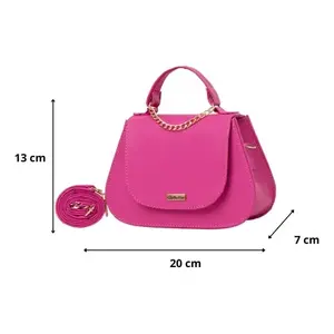 Bolso Bandolera Fana Gilda Buganvilia de Cuero Genuino y PU, Impermeable, con Cierre de Cremallera, para Uso Diario, Todas las Temporadas - Product Image 3