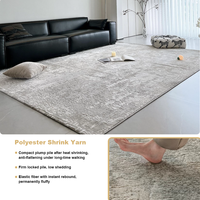 Tapis en polypropylène tufté à poils longs et denses, imperméable, avec envers en latex, couleur unie, moderne, écologique, adapté aux animaux domestiques, pour salon