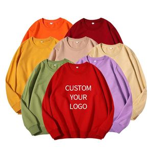 เสื้อสเวตเชิ้ตคอกลมทรงหลวม ไซส์ใหญ่พิเศษ ผ้าคอตตอนหนานุ่ม สไตล์ลำลอง พิมพ์โลโก้ตามสั่งจากโรงงาน - Product Image 3