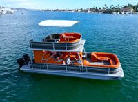Grand Ponton de Luxe à Double Pont de 30 Pieds avec Deux Moteurs Hors-Bord pour la Pêche, le Sport et les Loisirs – Pontons Flottants en Aluminium Tritoon