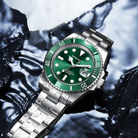 Montre automatique mécanique de luxe pour homme MANBUSHIJIE, cadran saphir, bracelet en acier, 10 ATM, plongée, mouvement NH35, authentique