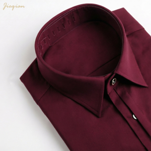<span class=keywords><strong>Camicia</strong></span> da Uomo 100% Cotone Bordeaux, Vestibilità Slim, Rosso Vino, per Matrimoni, Sposi, Affari, Feste, Personalizzabile, Vendita all'Ingrosso OEM - Product Image 2