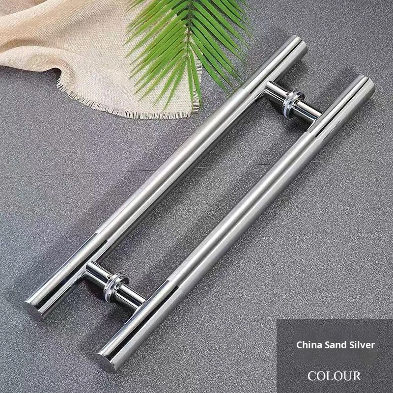 Modern 304 Stainless Steel Glass Handle Thickened Ambidextrous Durable Door Handle for Sliding/Wooden/Frameless Door