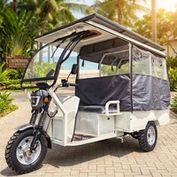 Tricycle Électrique Solaire pour Adultes, Véhicule de Tourisme, Tricycle à Passagers, Rickshaw