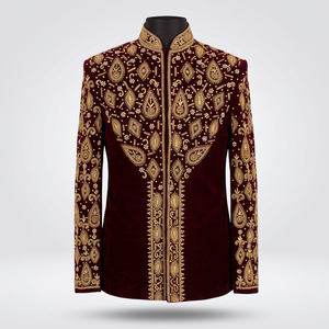<b>INDIAN</b>/PAKISTANI TRADITIONAL BEAUTIFUL EMBROIDERY on SHERWANI DRESS & ALSO MATCHING <b>SHOE</b> Men's Suits & Blazer>Men's Suits - Product Image 4