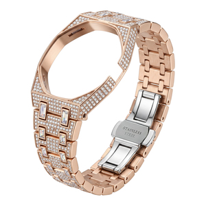 Upro สายนาฬิกาโลหะผสมสังกะสีประดับพลอยเทียมแฟชั่นสำหรับ AP-Swatch ชุดดัดแปลงเพชรแบบรอยัลป๊อปแวววาวสำหรับนาฬิกาพก - Product Image 4