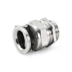 Presse-étoupe M20 en acier inoxydable à double verrouillage avec entrée évasée, connecteur de câble métallique étanche IP68 - Product Image 3