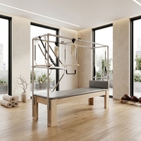 Chaise Wunda de Pilates en bois d'érable, Barrel d'escalade de Pilates en bois d'érable, Table Trapèze Cadillac de Pilates en bois d'érable