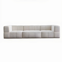 Set Sofa Seksional Ramah Lingkungan yang Tahan Lama, Berbentuk Persegi, Diisi Spons, dan Dapat Disesuaikan untuk Ruang Tamu dengan Ruang Terbatas, Tiga Orang, Berdampingan