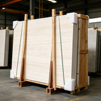 Carrelage mural et de sol en pierre frittée effet bois chêne blanc 3 mm, 1000x3000 mm, finition mate