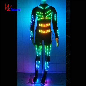 RF-Fernbedienung LED-Tanzkostüm für Akrobaten, Programmierbares Akrobaten-Show LED-Kleidungsstück LED-Anzug Schwarz 1 Stück Erwachsenen-Set - Product Image 5