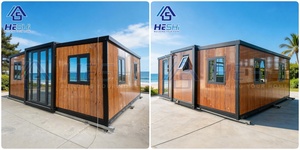 บ้านพักตากอากาศริมทะเลสาบแบบขยายได้ ขนาด 40x20 ฟุต 3 ห้องนอน พร้อมห้องครัว บ้านเคลื่อนที่หรูหรา โครงสร้างเหล็กชุบสังกะสี - Product Image 2