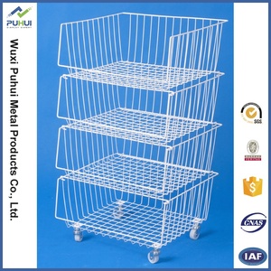 Heavy Duty Tầng Thường Vụ Đúp Sides Dây Kim Loại Điều Chỉnh Kệ Hiển Thị Giá Cho Cửa Hàng Bán Lẻ Lưu Trữ - Product Image 4