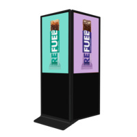 Écran tactile LCD vertical double face de 43 pouces, affichage numérique 1080p, kiosque numérique à double écran pour la publicité, affichage numérique pour les magasins