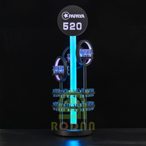 Mingxin barware ถาดวางแก้วยิงเลเซอร์คู่ไฟ LED ฉันรักคุณ - Product Image 4